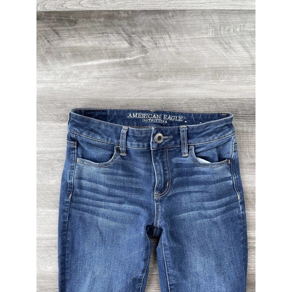 American Eagle Skinny Jeggings Jeans Sz 0 Stretch K4 - Picture 2 of 6